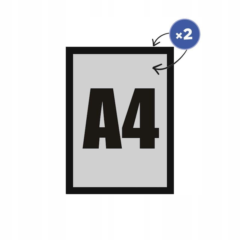 Ramka Plakatowa Magnetyczna dwustronna A4 czarna