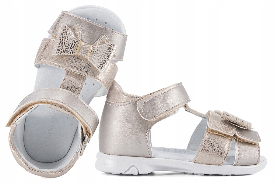 

Kornecki 6309 Sandałki Dziewczęce Sandały złote 25