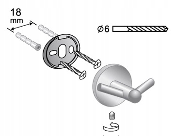 BISK FOR YOU WIESZACZEK PODWÓJNY CHROM 01173 Kod producenta 01173