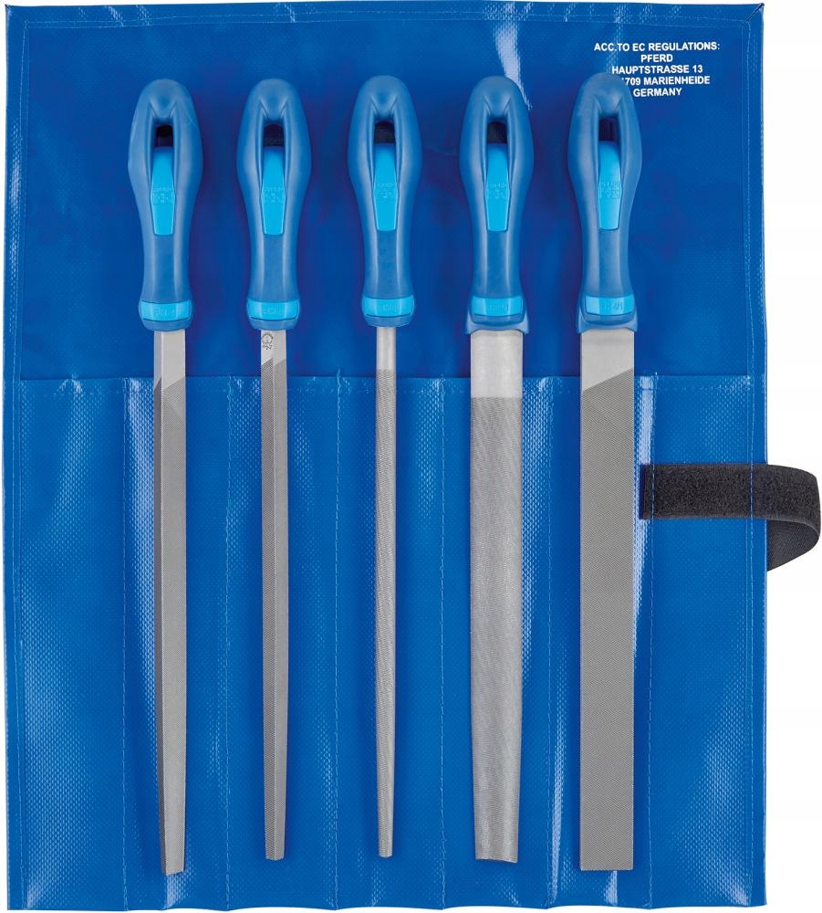 Sada dílenských pilníků 250 mm, zářez 2, 5 kusů Pferd