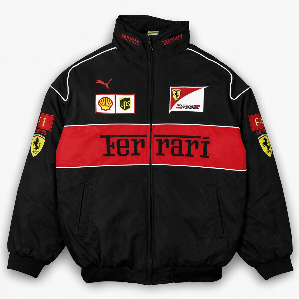 Černá závodní bomber bunda Ferrari F1 velikosti XXL