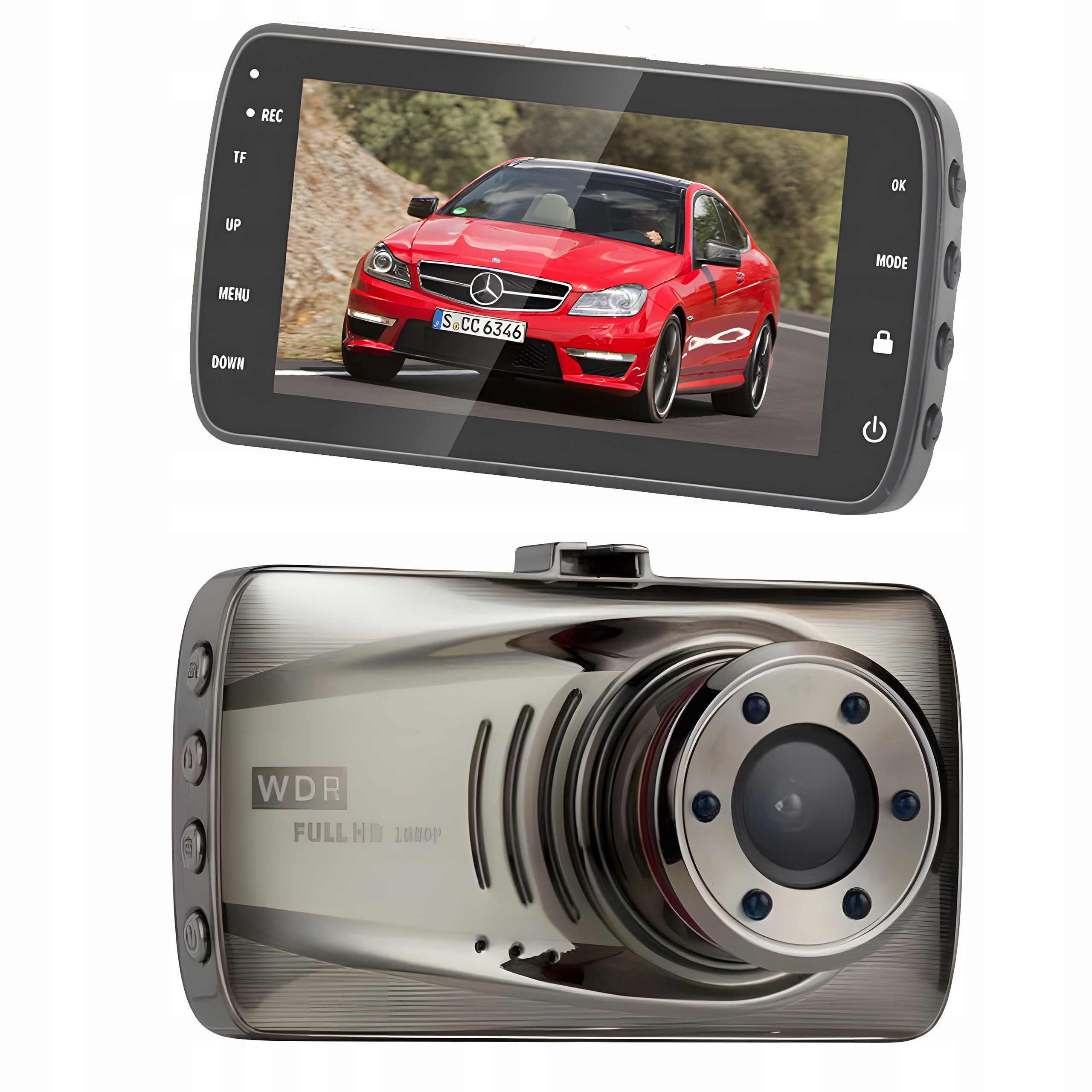 KAMERA SMAOCHODOWA PRZÓD I TYŁ TRYB PARKINGOWY WYŚWIETLACZ LCD 3"