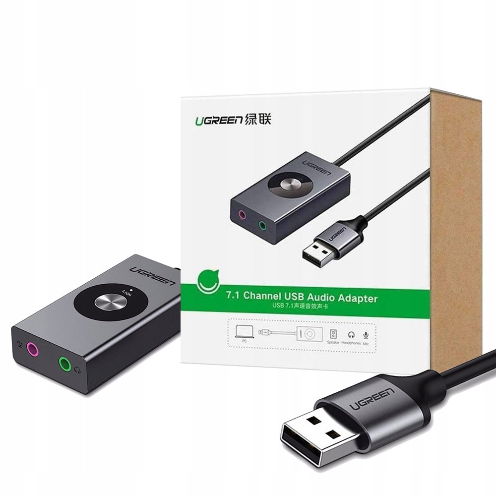

Zewnętrzna Karta Dźwiękowa Usb Ugreen 7.1 1M