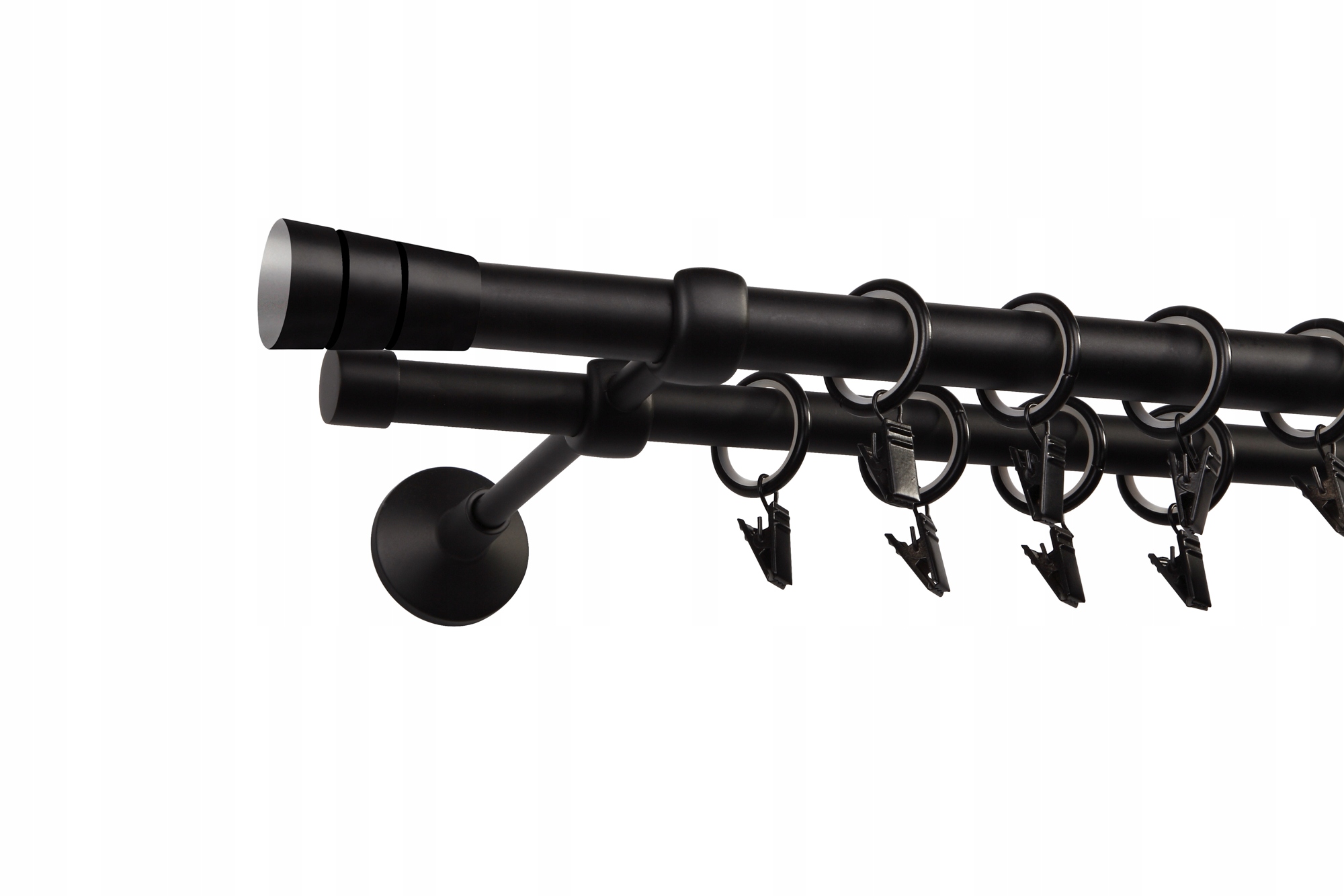 

Karnisz Siena 160cm podwójny 19/16mm metal czarny