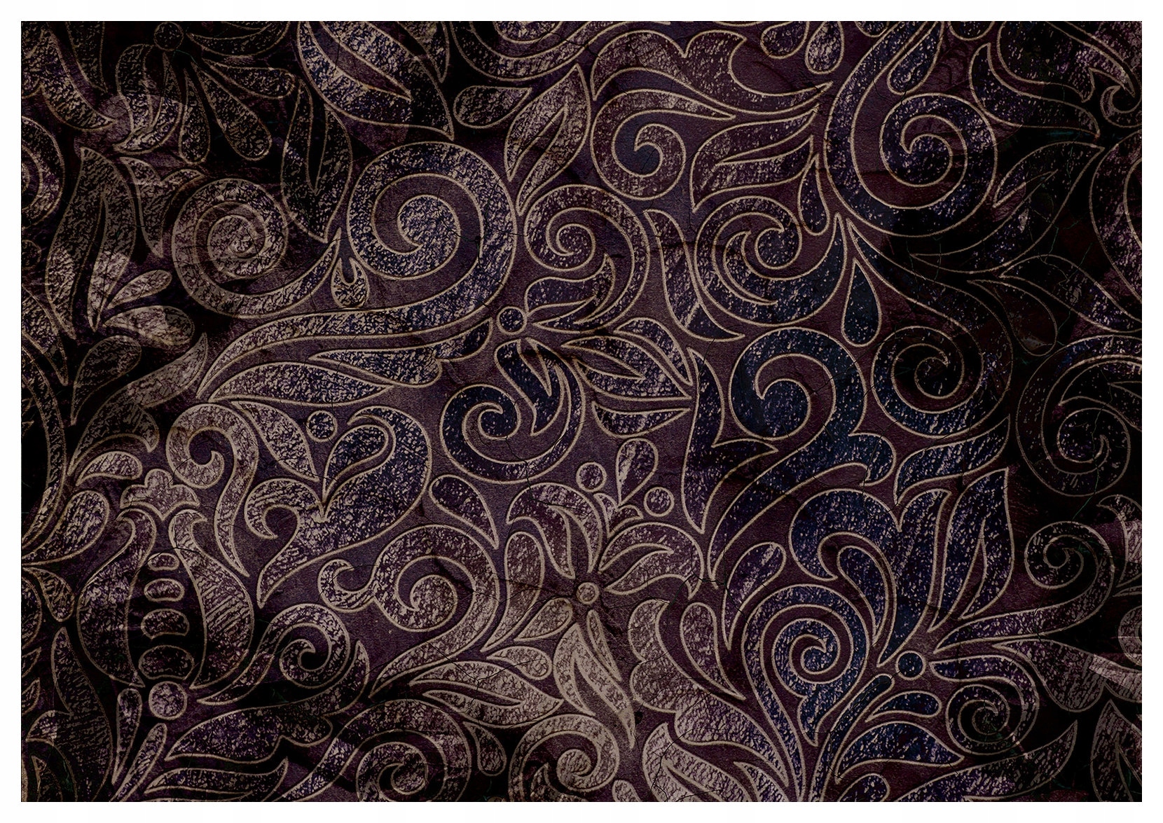 Fototapeta Retro Kvety Listy Ornament Luxus Tmavé rastliny 312x219 lepidlo