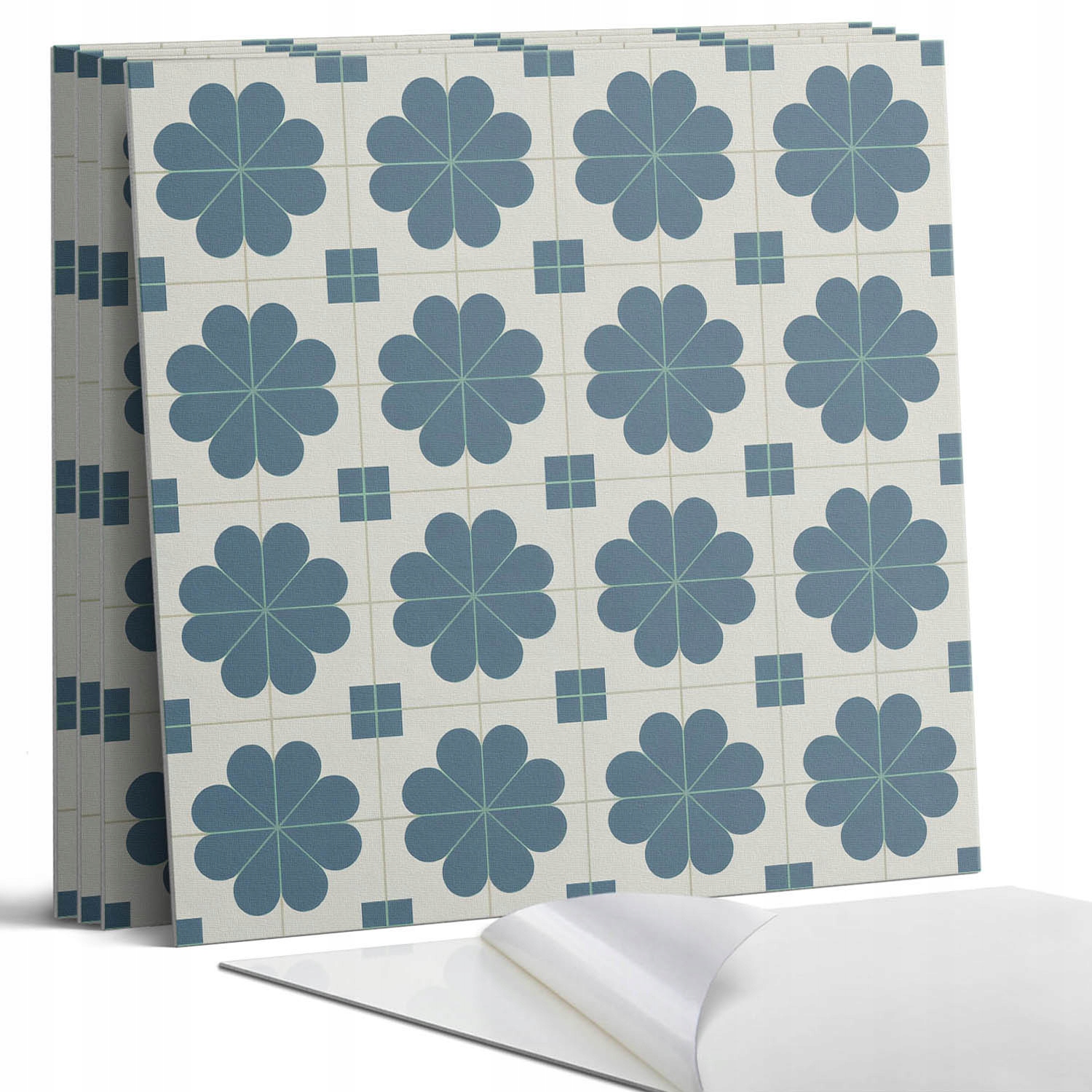 Sada Pvc vinylových dlaždic s květinovým akcentem 4 x 50 x 50 cm
