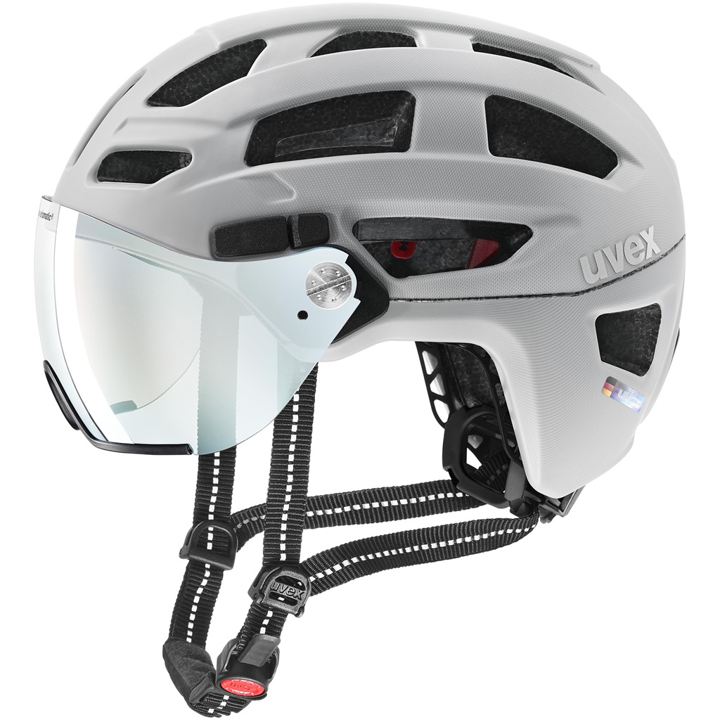 Cyklistická přilba Uvex Finale Visor V Bílá, velikost 17 (56-61 cm)