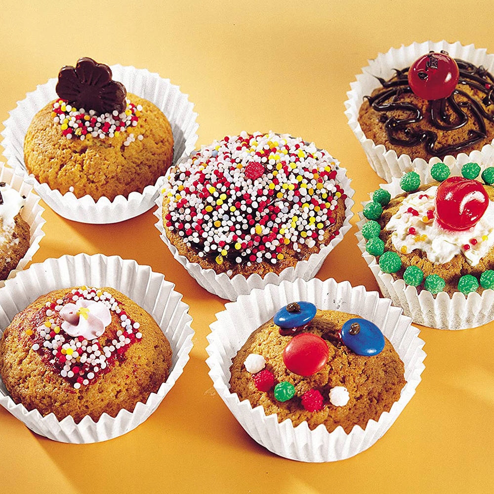 PAPIEROWE FOREMKI DO BABECZEK MUFFINEK PAPILOTKI DO PIECZENIA 200 SZT BIAŁE Marka Dampod