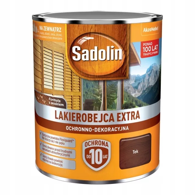 Lakierobejca Sadolin Extra 0,75L tek tikowy teak