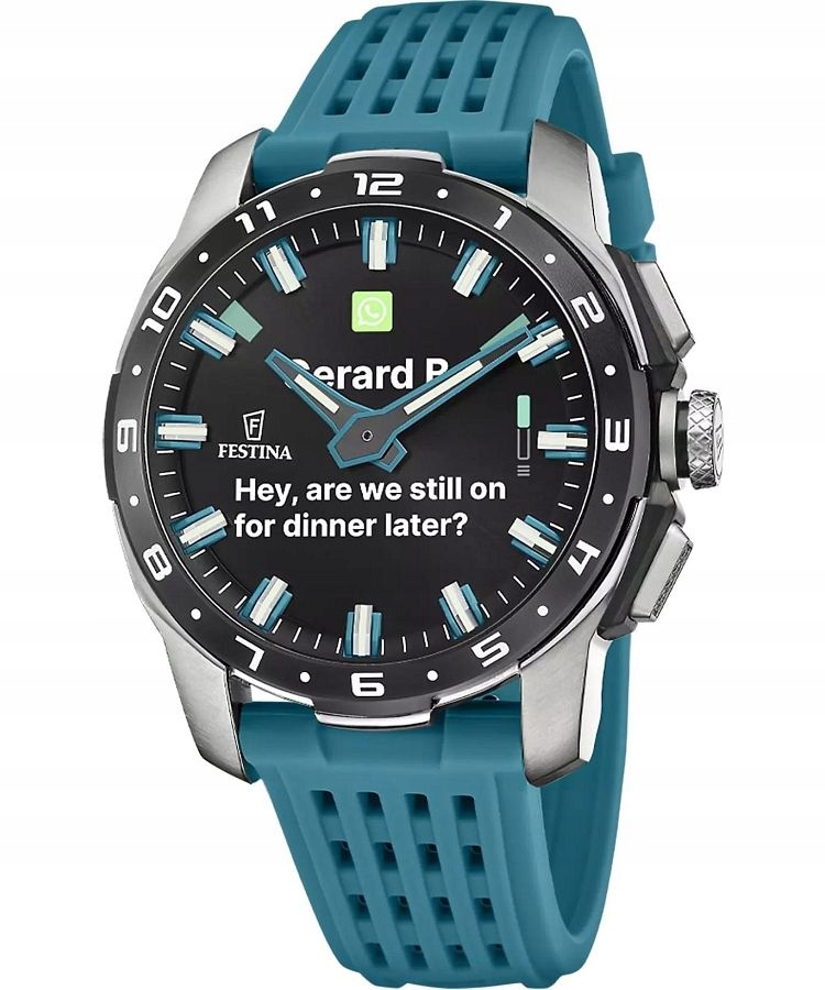 Pánské hybridní hodinky Festina Connected Full D Turquise Titanium