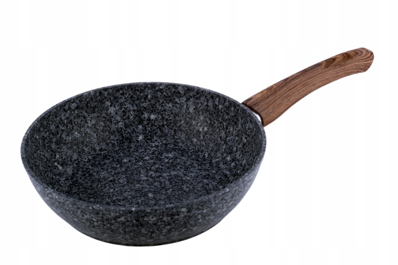 

Patelnia Granitowa Gruba Wok 24cm Indukcja Kamille