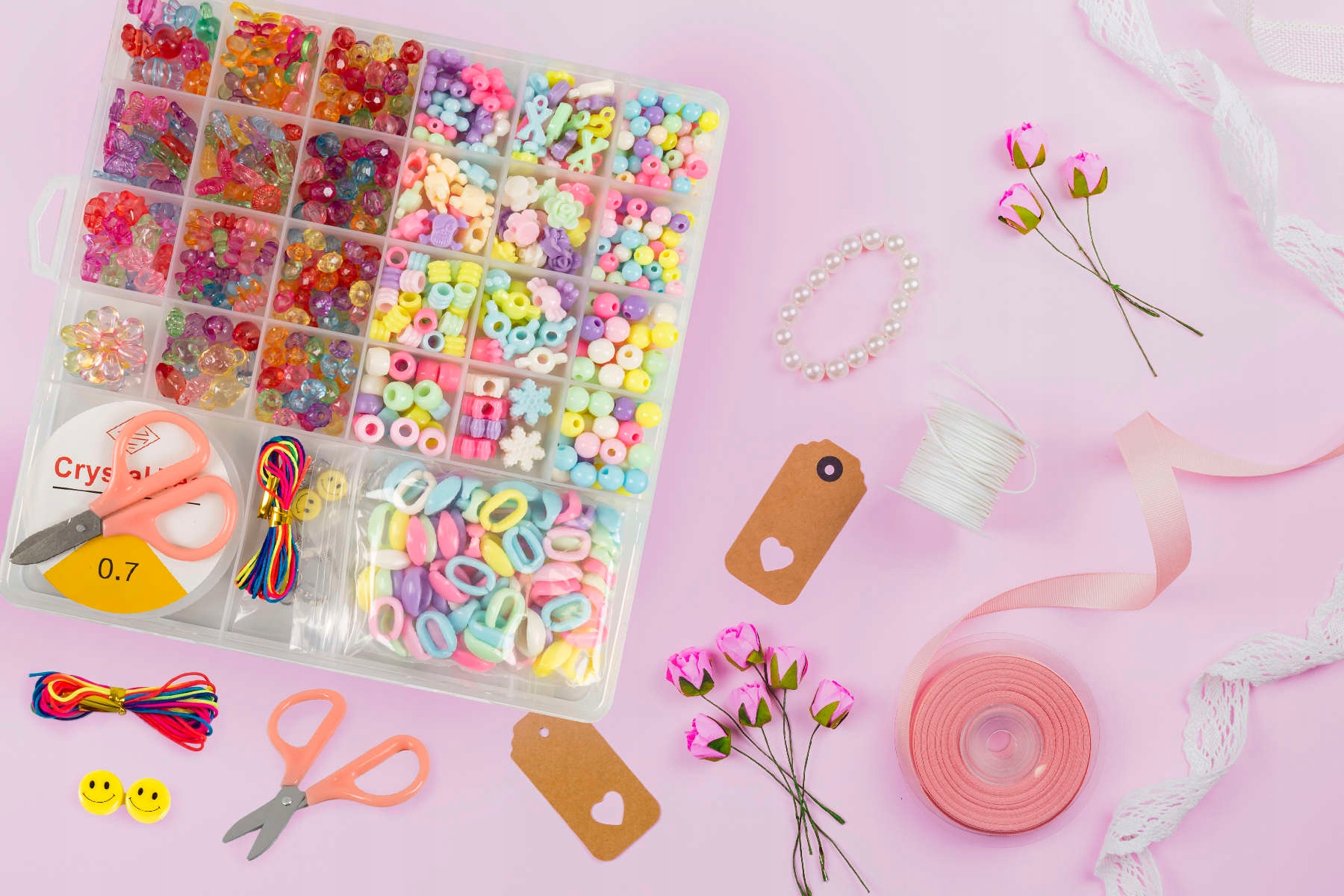 KORALIKI DO BRANSOLETEK ZESTAW KORALIKÓW PREZENT 2 Marka TechProject