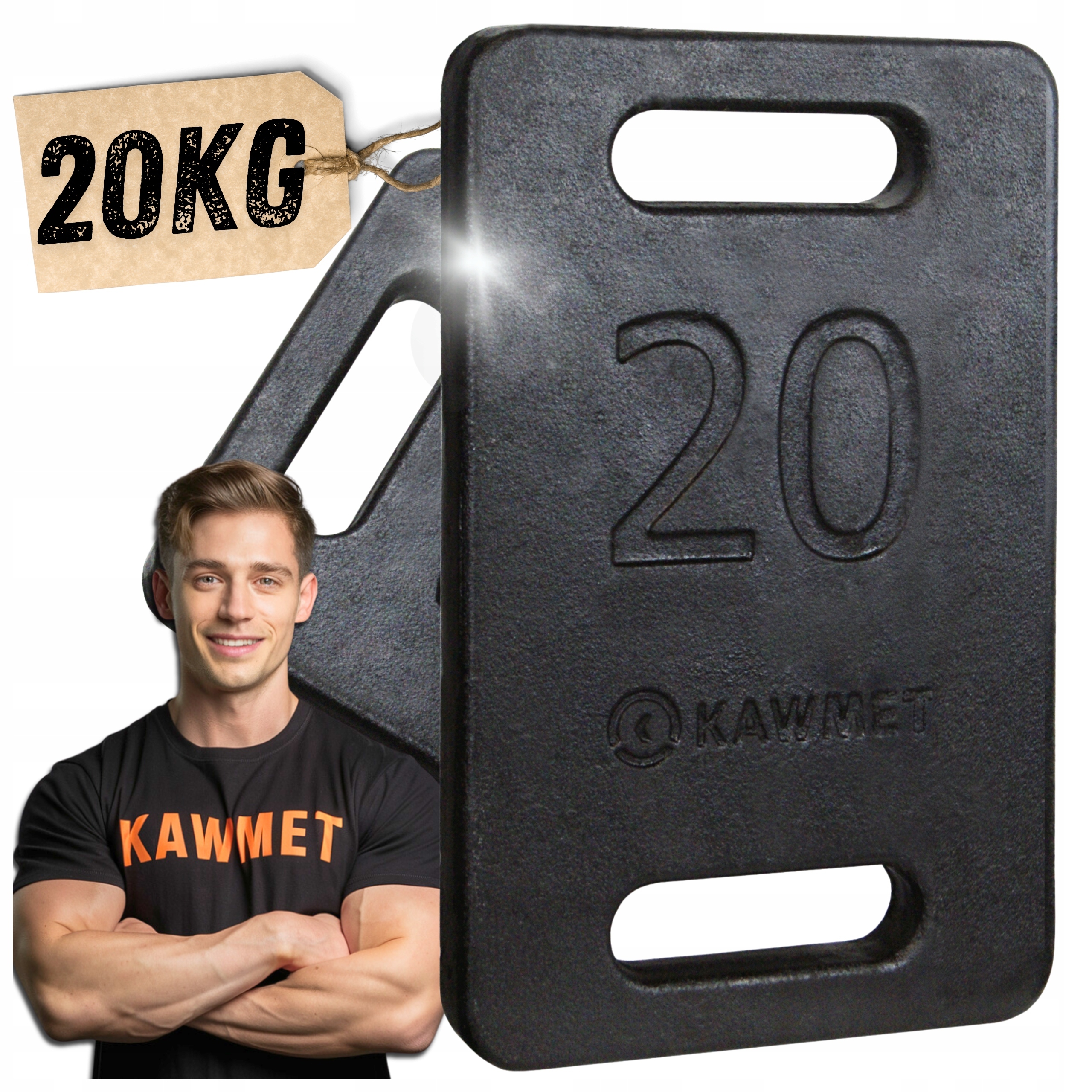 Obciążenie Płyta Żeliwna Do Plecaka siłownia trekking ruck plate 20 kg