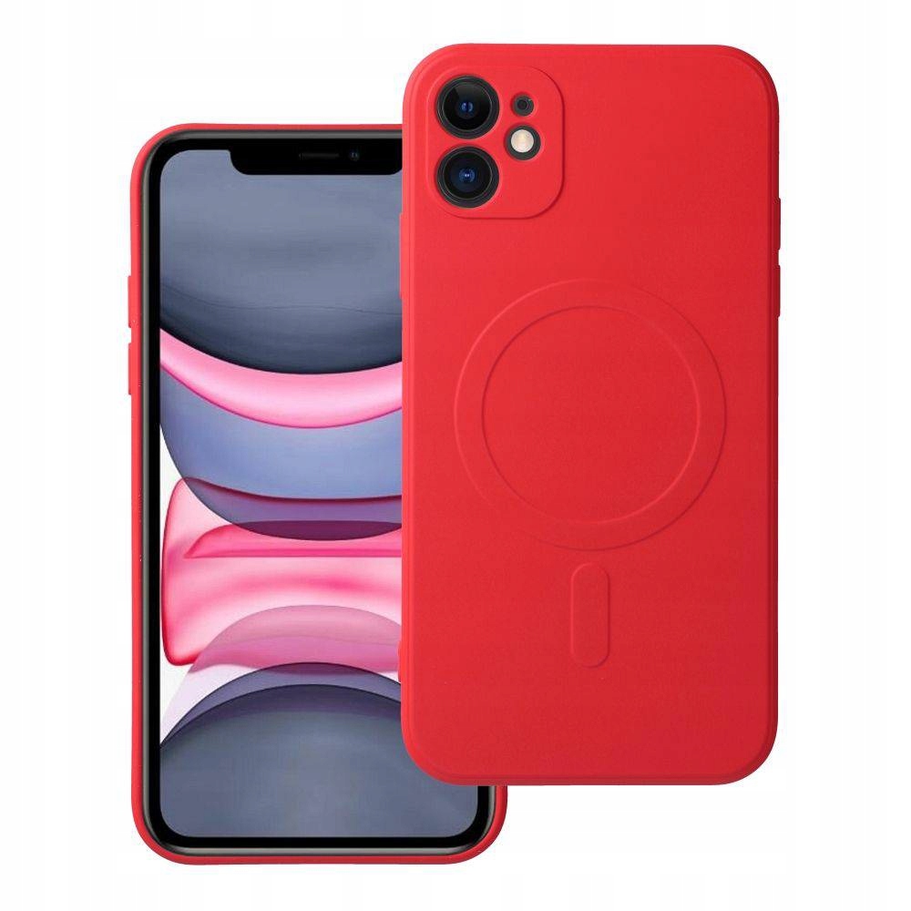 Etui Silicone Mag Cover Kompatybilny do Magsafe Do Iphone 11 Czerwony