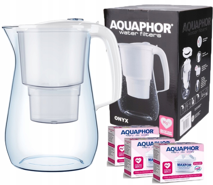 Dzbanek filtrujący Onyx Aquaphor 3 x Mg BiAŁY 4,2L