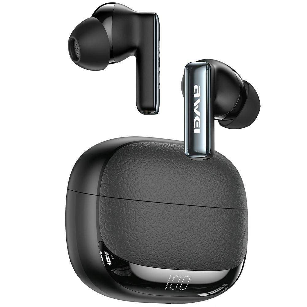Słuchawki Awei TA19 Anc Bluetooth 6.0 Tws stacja dokująca czarny