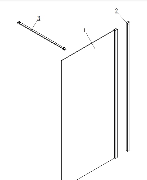 Stabilizator kabiny prysznicowej walk in 70-124 cm Marka Aquaform