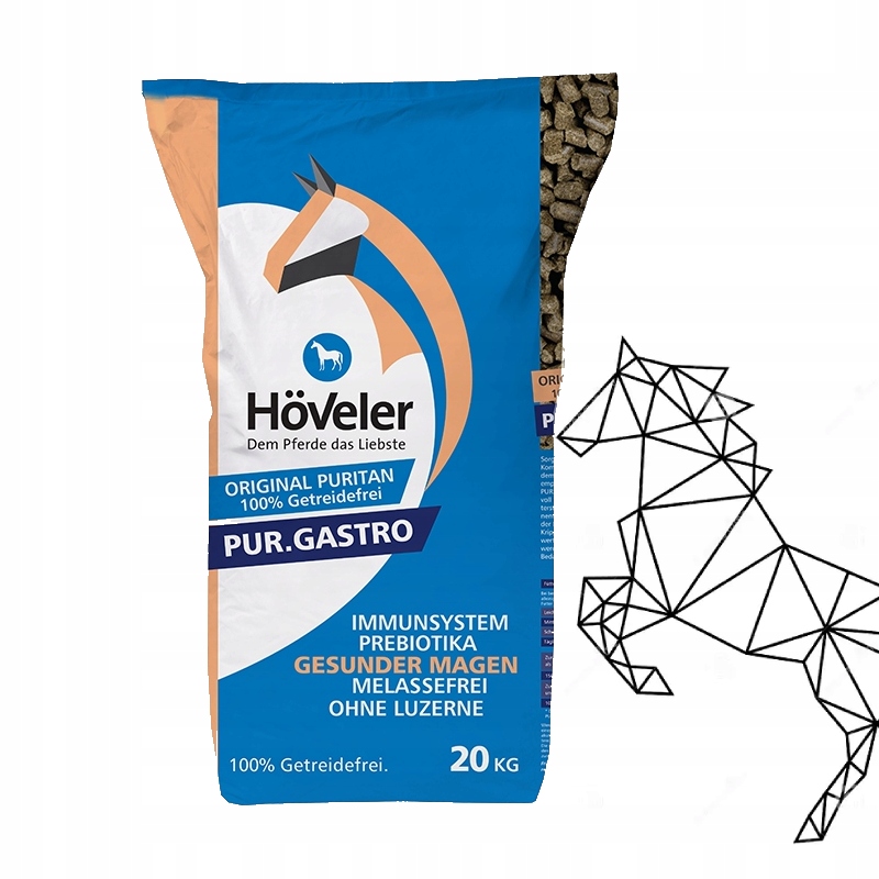 Hoveler Original Pur Gastro 20kg dla koni z nadwrażliwością pokarmową