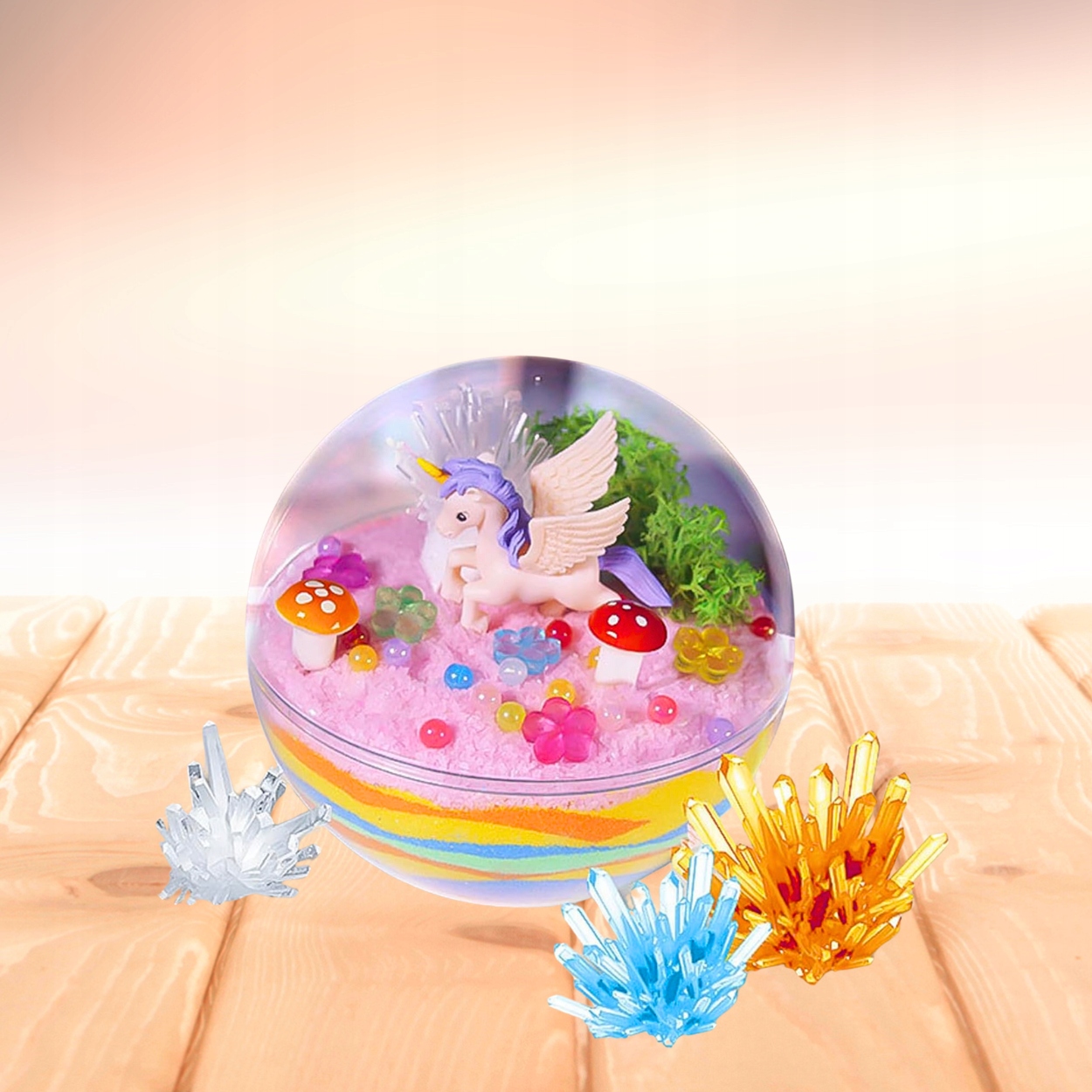 KŪRYBINIS RINKINYS „PASIDARYK PATS“ LED LEMPUTĖS KRISTALINIAM TERARIUMUI VIENARAGIUI. Vaiko amžius nuo 10 metų.