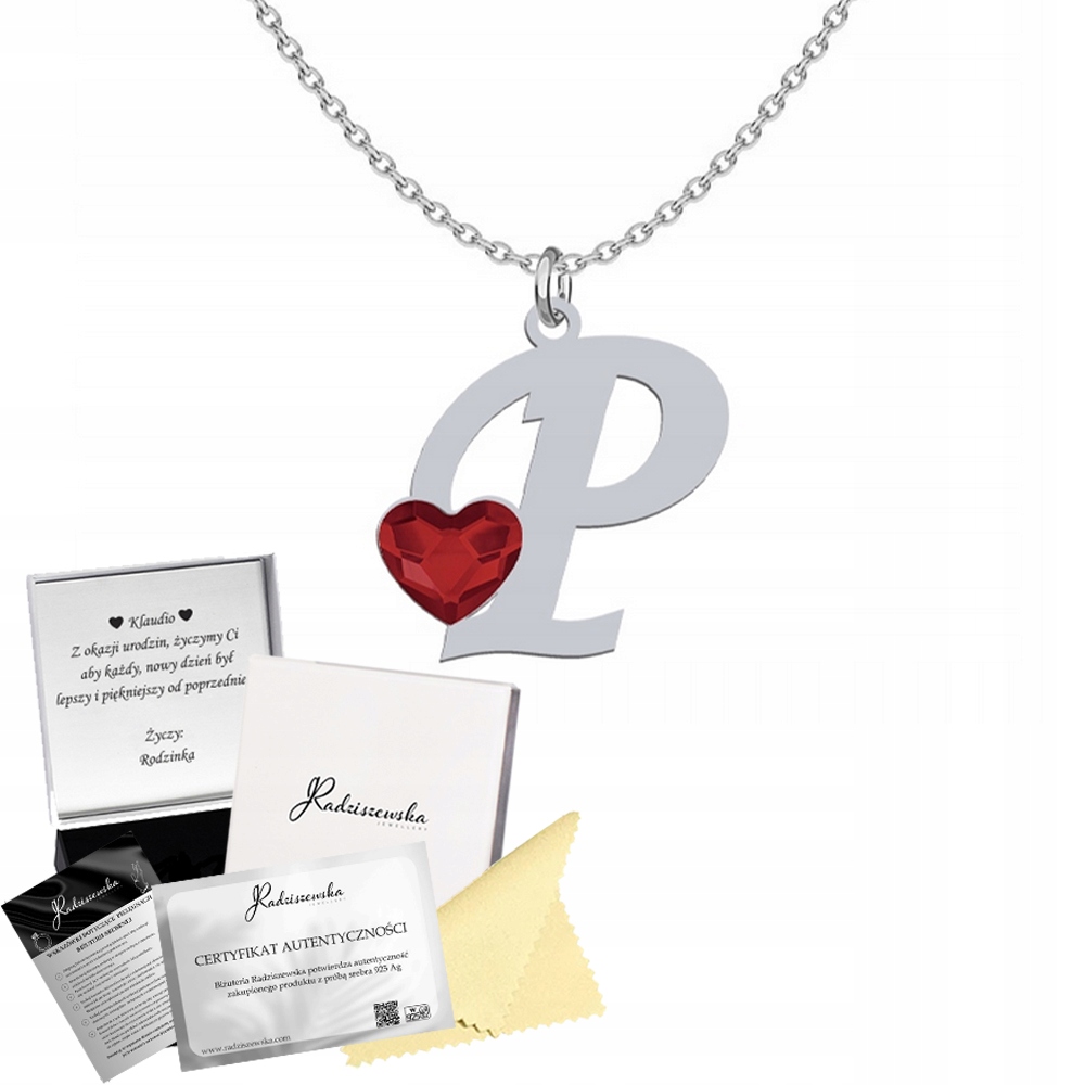 Stříbrný náhrdelník Písmeno P s písmenkem Dárek 925 Šperky Dedikace