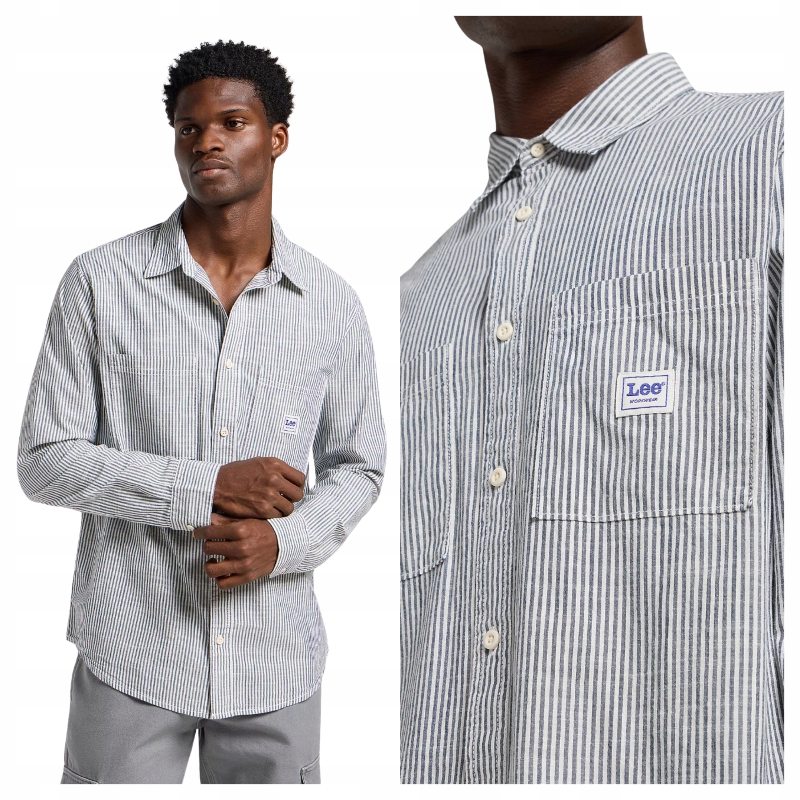 Pánská košile Lee Workwear Shirt 2.0 Ecru Bavlněná Bílá Regular S