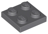 

Lego 3022 Płytka 2x2 szara ciemna Dbg Nowa (1g)