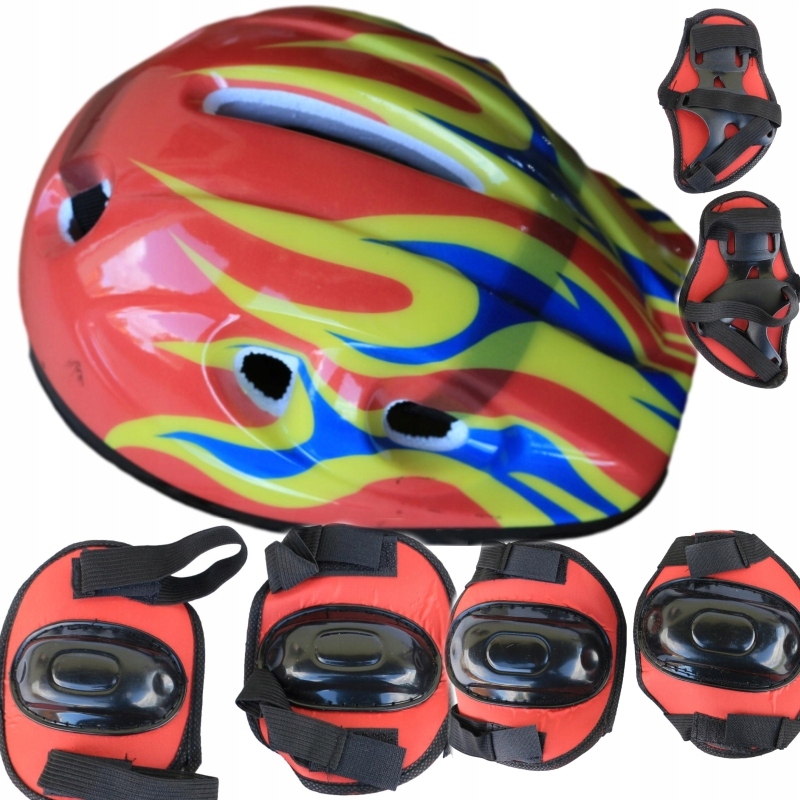 

Kask+ochraniacze Dla Dzieci Na Rower Rolki Na Głow