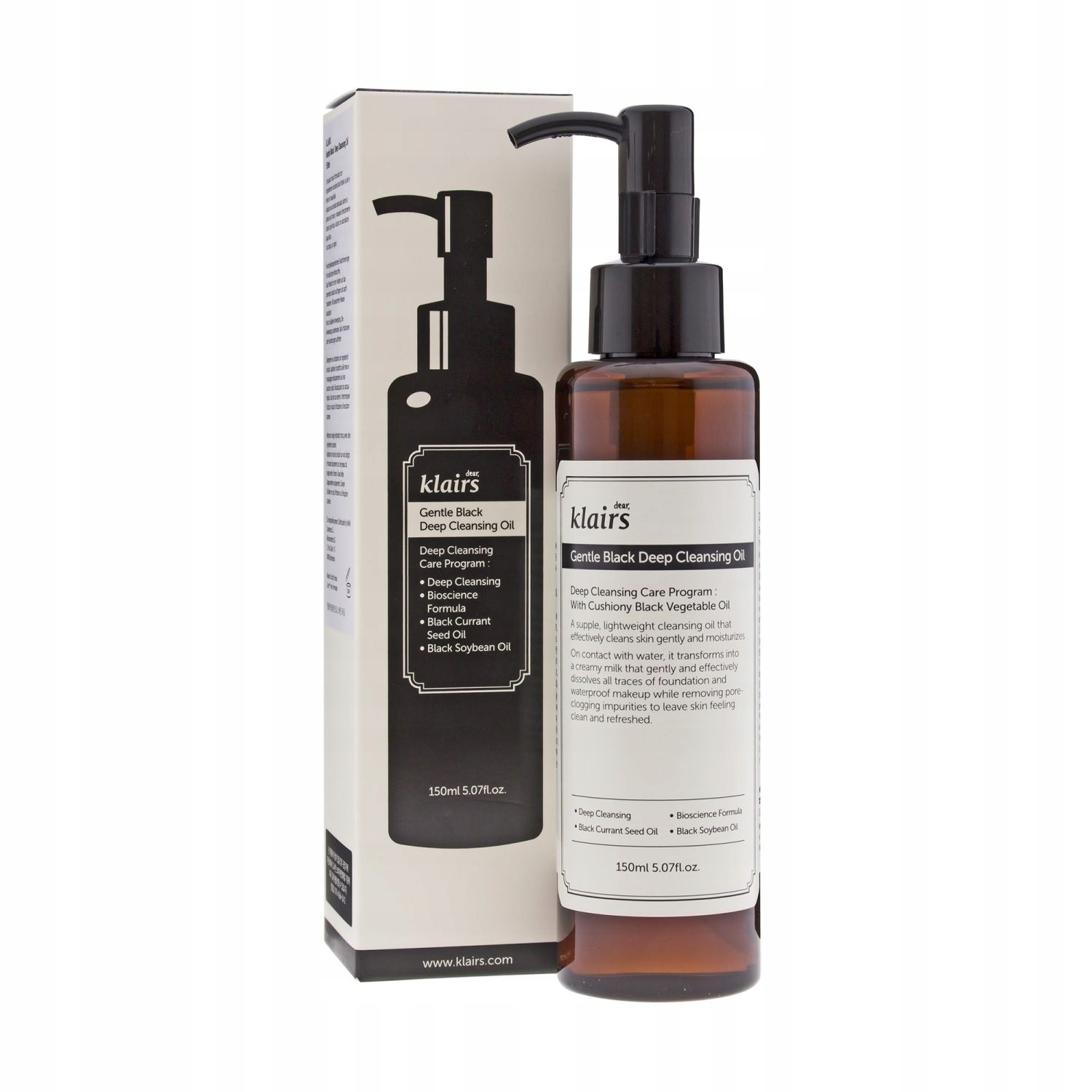 Klairs Gentle Black Deep Cleansing Oil 150 Ml – odličovací olej