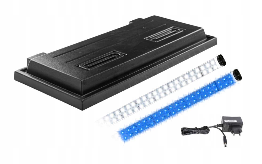 Levně Kryt do akvária 100x40 černý Led osvětlení Bílé Modré