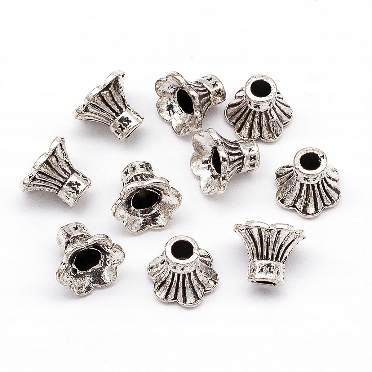 Nakładki Metalowe na Koraliki 9x10.5x11mm 10szt