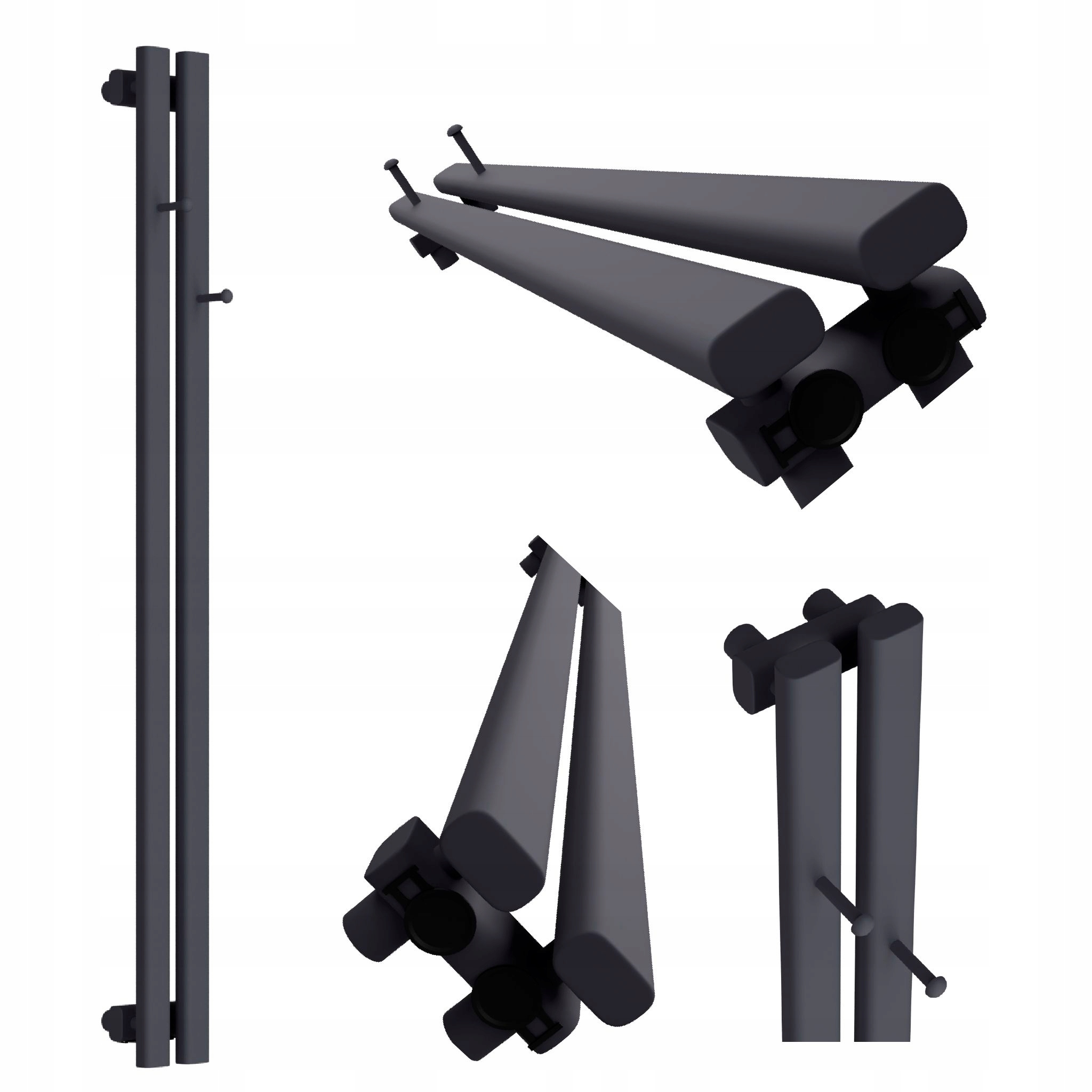 Dekorativní radiátor HORYZONT2 Hook 100x13 grafit