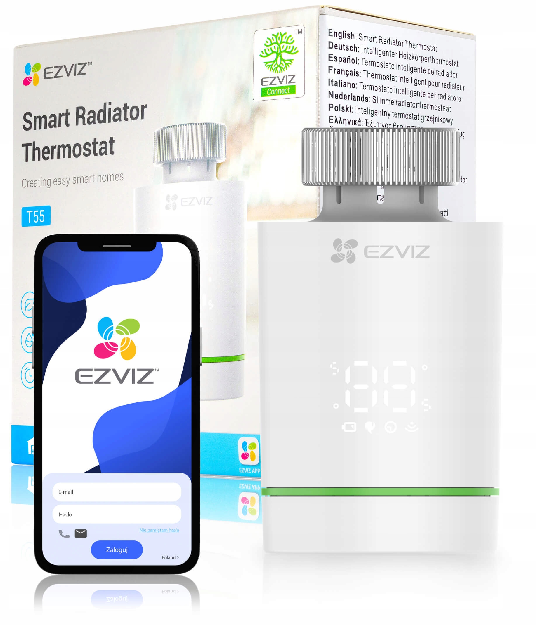 Inteligentný termostat pre radiátory T55 Ezviz