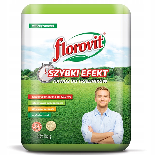Florovit Szybki Efekt 25kg nawóz zagęszczający Do Trawnika mikrogranulat