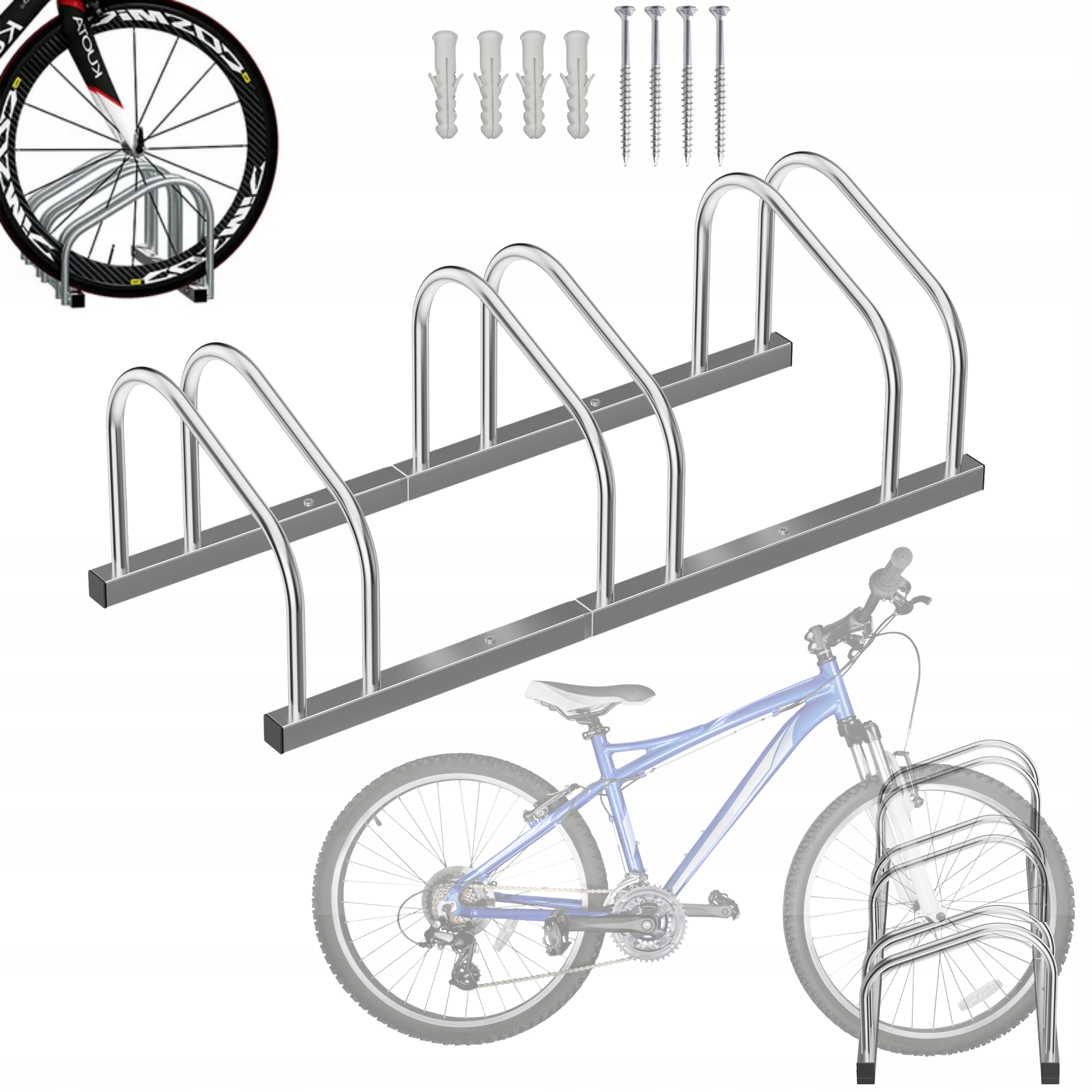 Стойка для велосипедов 3 стойки для велосипедов оцинкованная сталь 84x33. 5x26 см