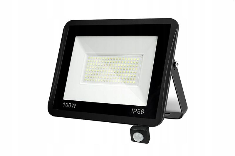 Lampa Reflektor Halogen Zewnętrzny 100W IP65 Czujnik Ruchu Zmierzchu PiR Marka Decorya