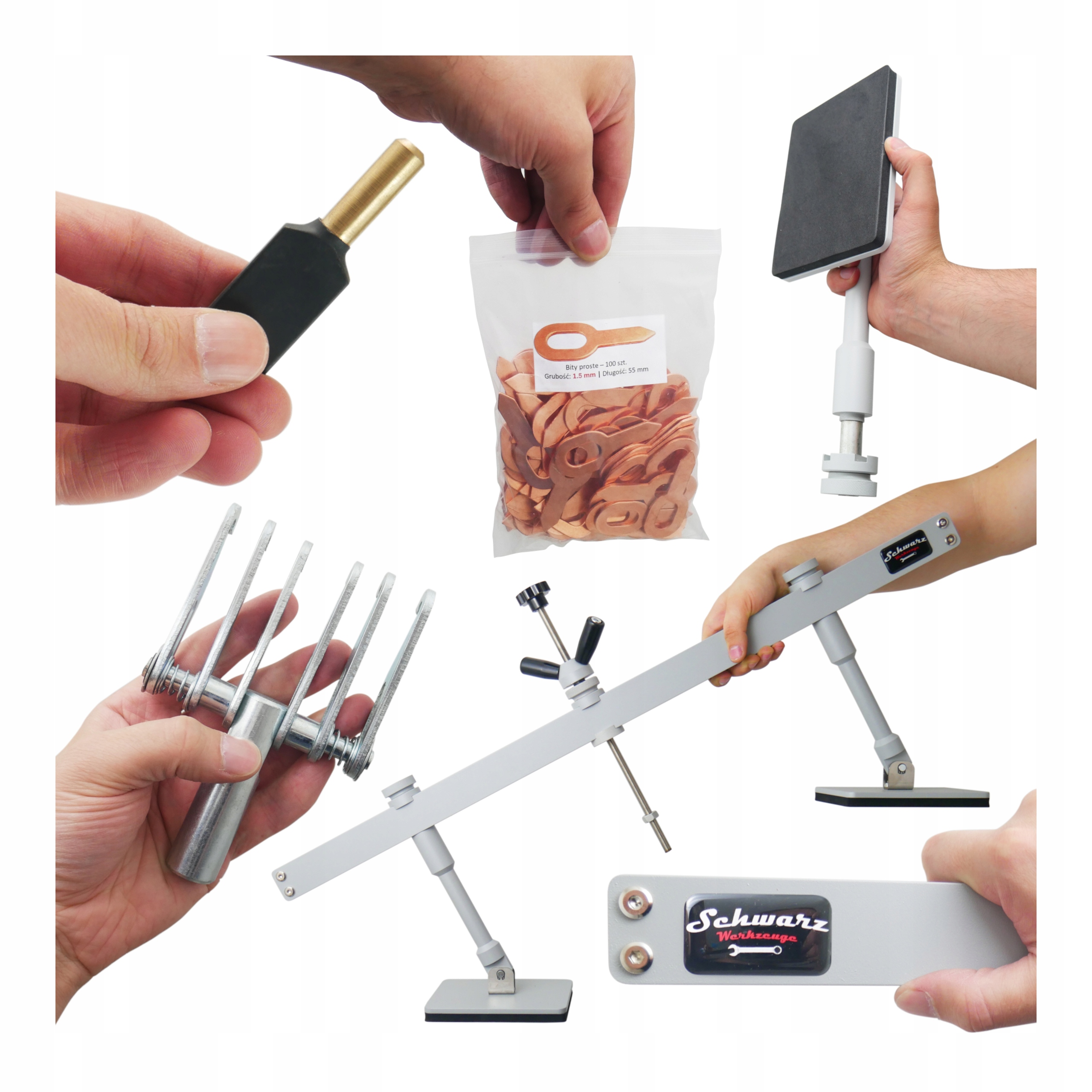 Plechový rám 85 cm Szpon 6h4mm Bity Jednoduché Elektroda pro přihřívání