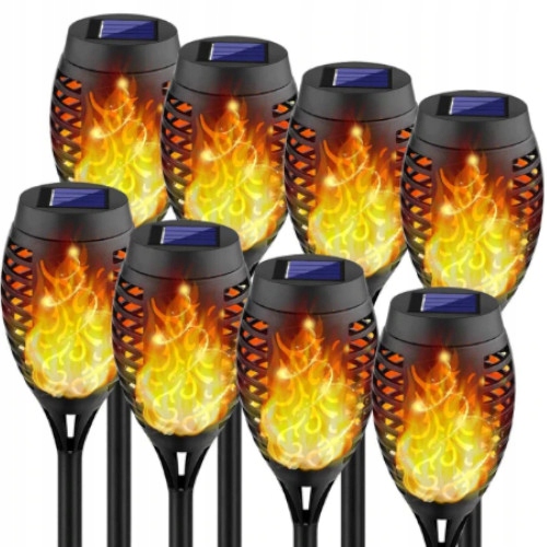 

8x Lampa solarna Led pochodnia efekt Ogień Płomień