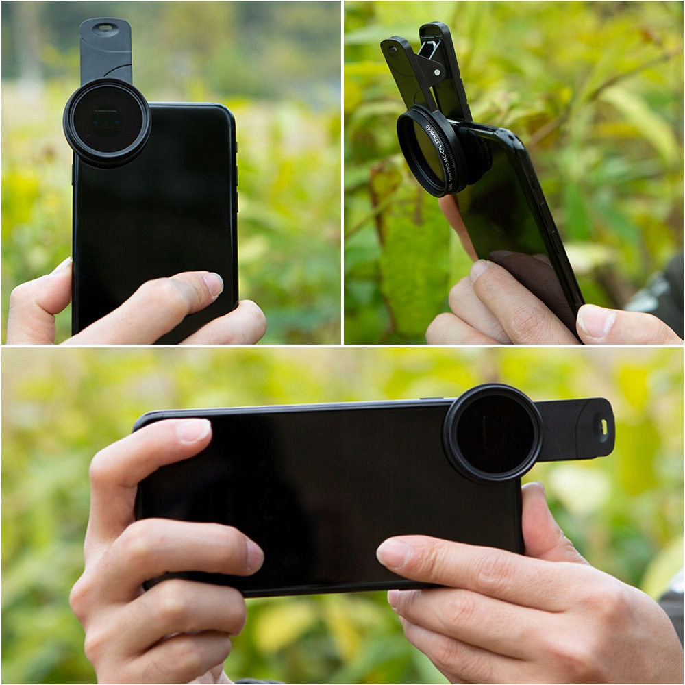 FILTR POLARYZACYJNY CPL DO TELEFONU KLIPS GRATIS Marka bez marki