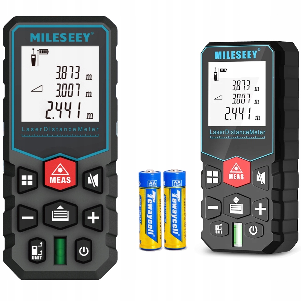 DALMIERZ LASEROWY CYFROWY MIERNIK ODLEGŁOŚCI 40 METRÓW PAMIĘĆ POMIARÓW LCD