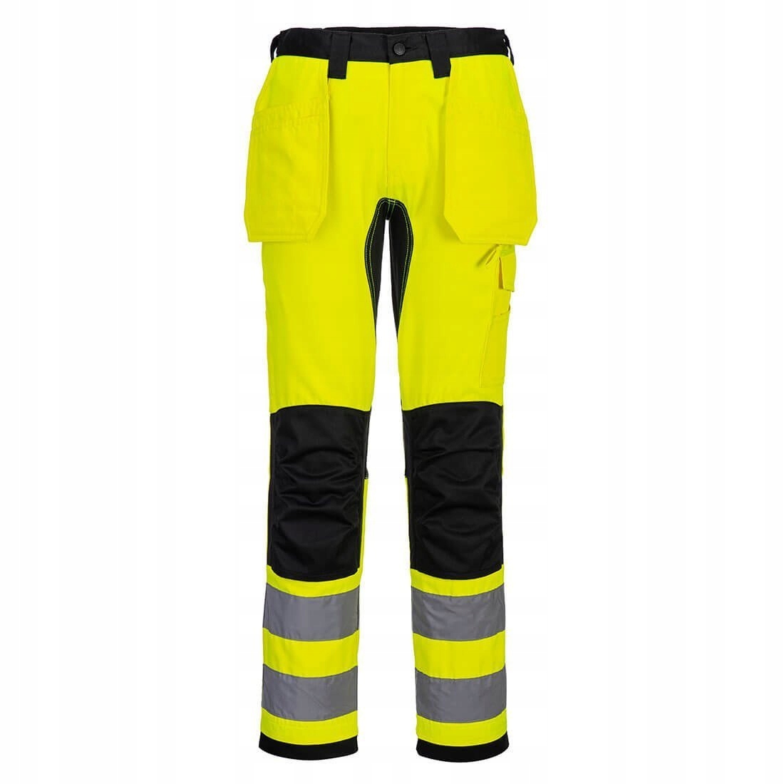 Kalhoty WX2 Eco s kaburami, reflexní, En 20471 Kl.2 vel. 36 Žlutá/Černá R