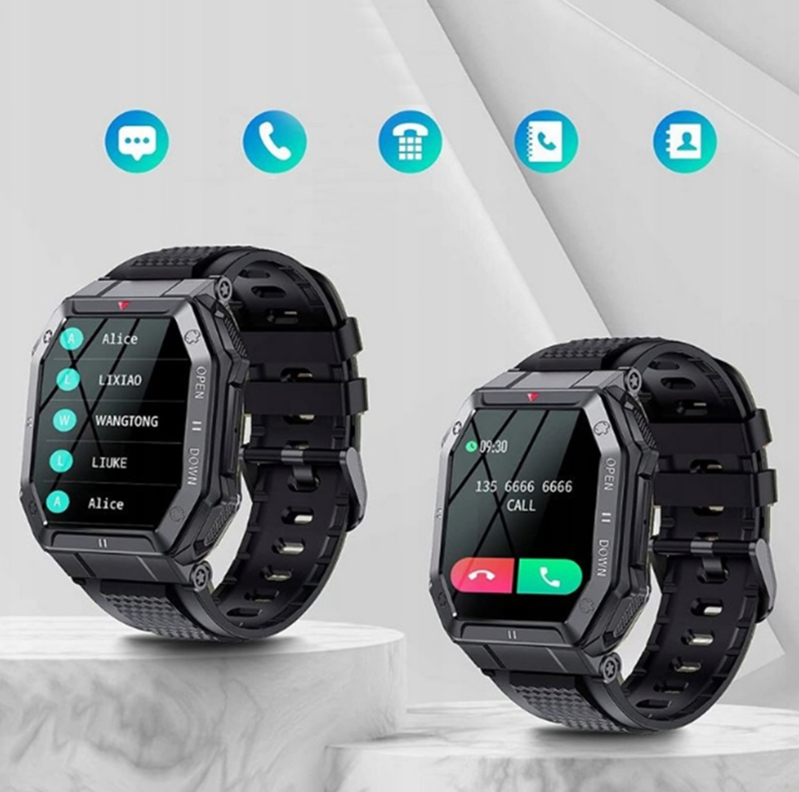 NAJNOWSZY SMARTWATCH ZEGAREK MĘSKI WODOODPORNY ROZMOWY FIT SPORT PREMIUM XL Rodzaj smartwatch