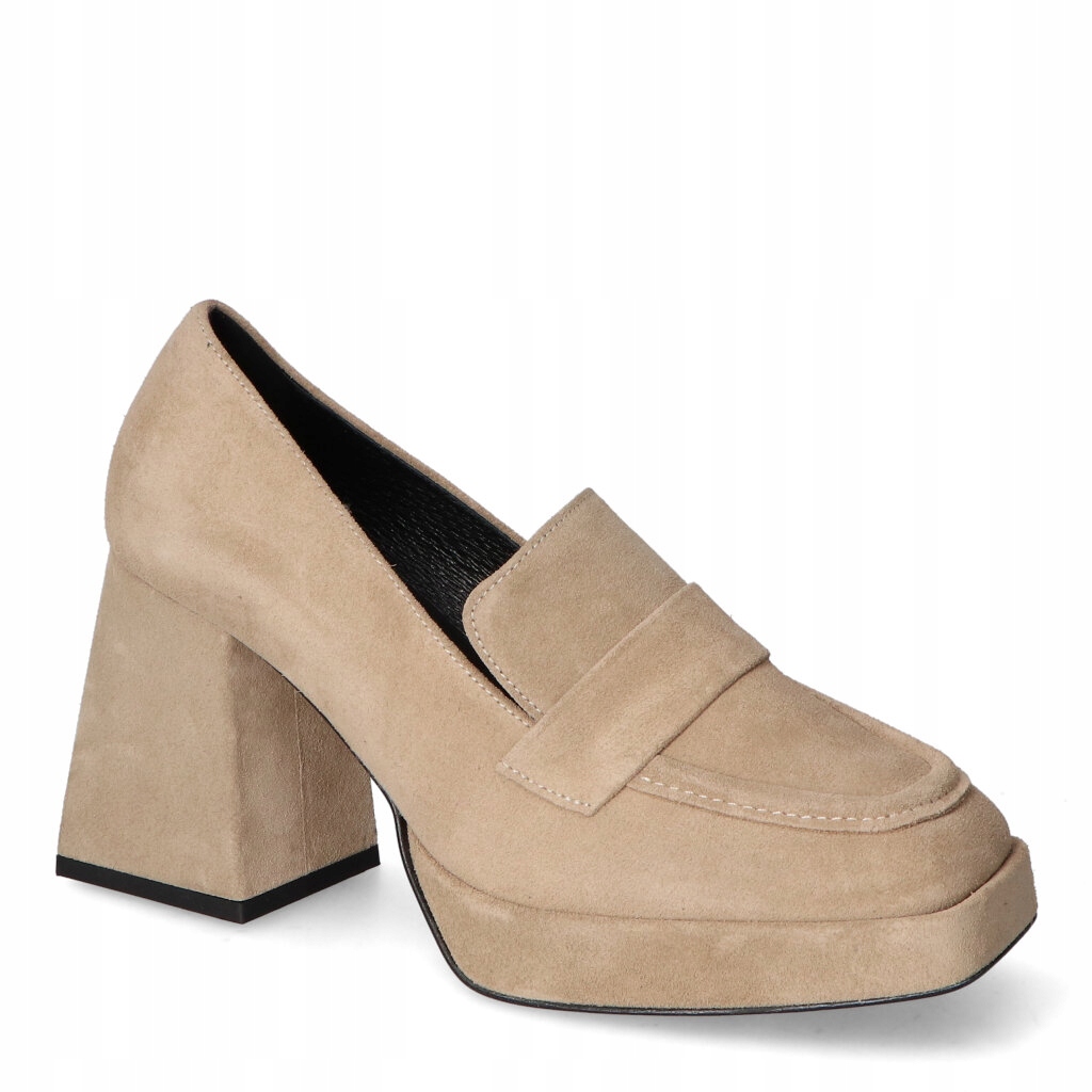 Polobotky Fabio Fabrizi 969 Béžová semišová barva 38