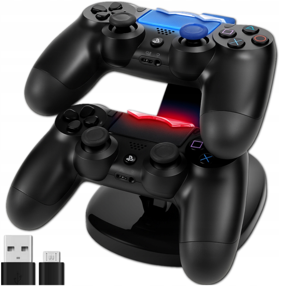 Ładowarka stacja dokująca do padów PS4 zasilanie USB na 2 pady
