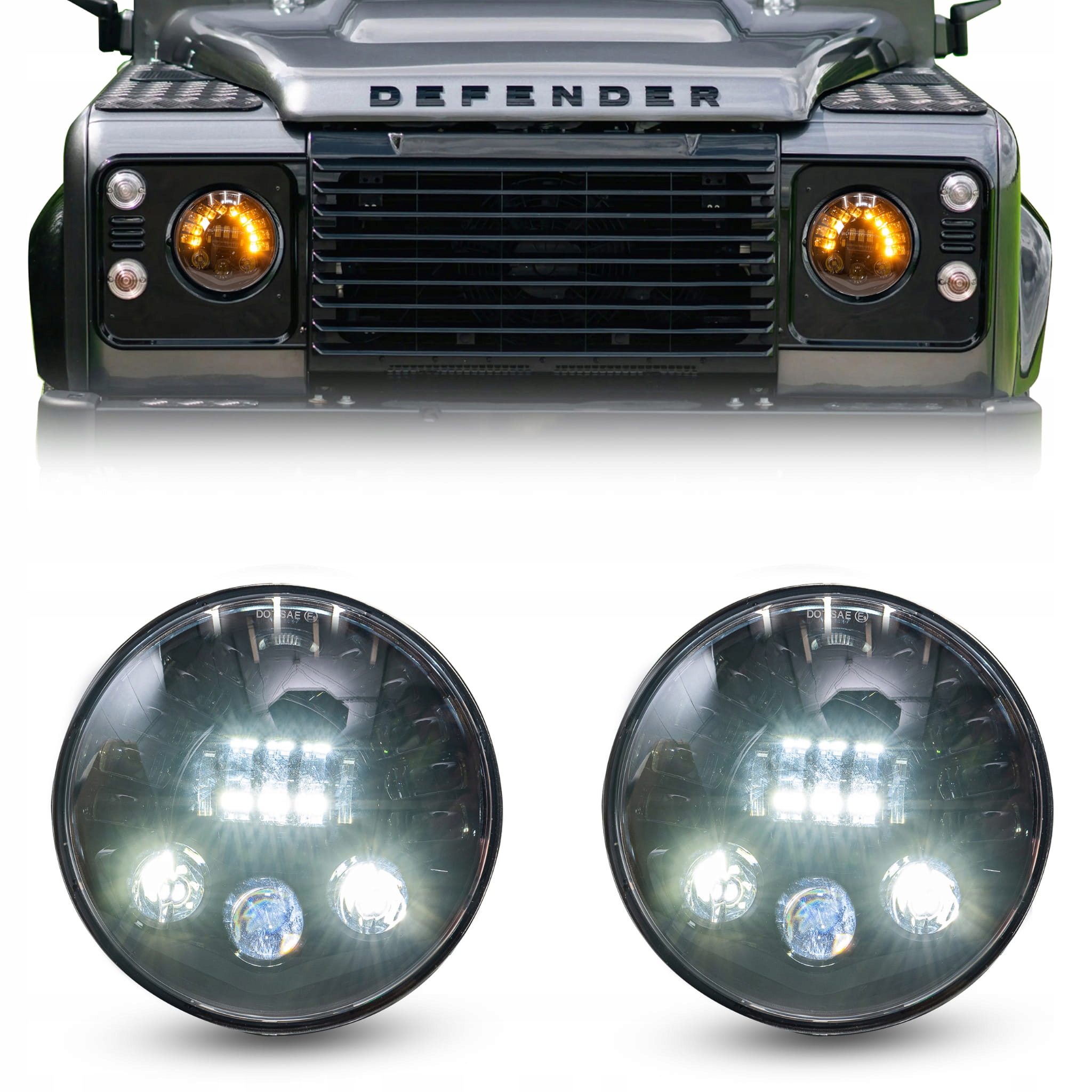 Ленд ровер DEFENDER ФАРИ СПЕРЕДУ LED 7