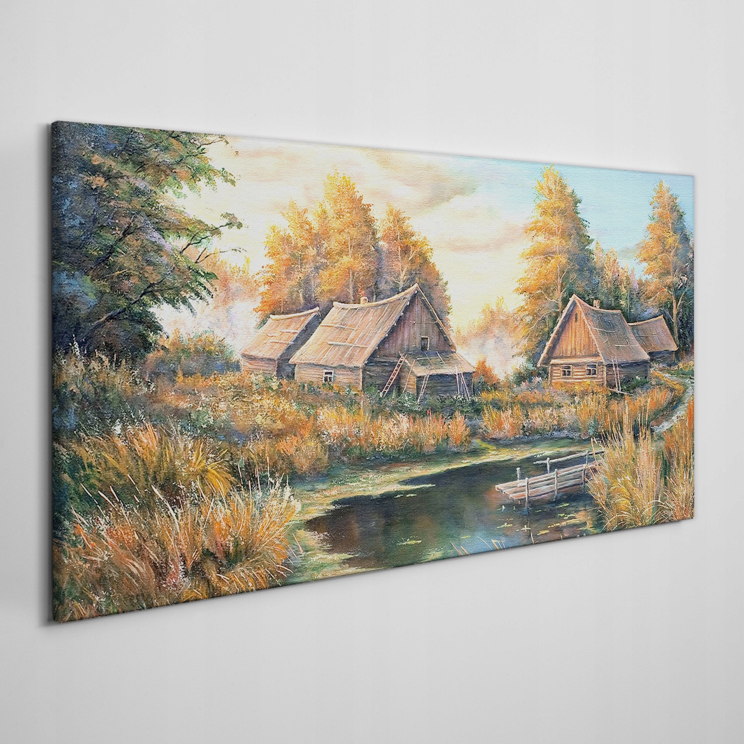 

Obraz płótno Malarstwo chaty las przyroda 140x70