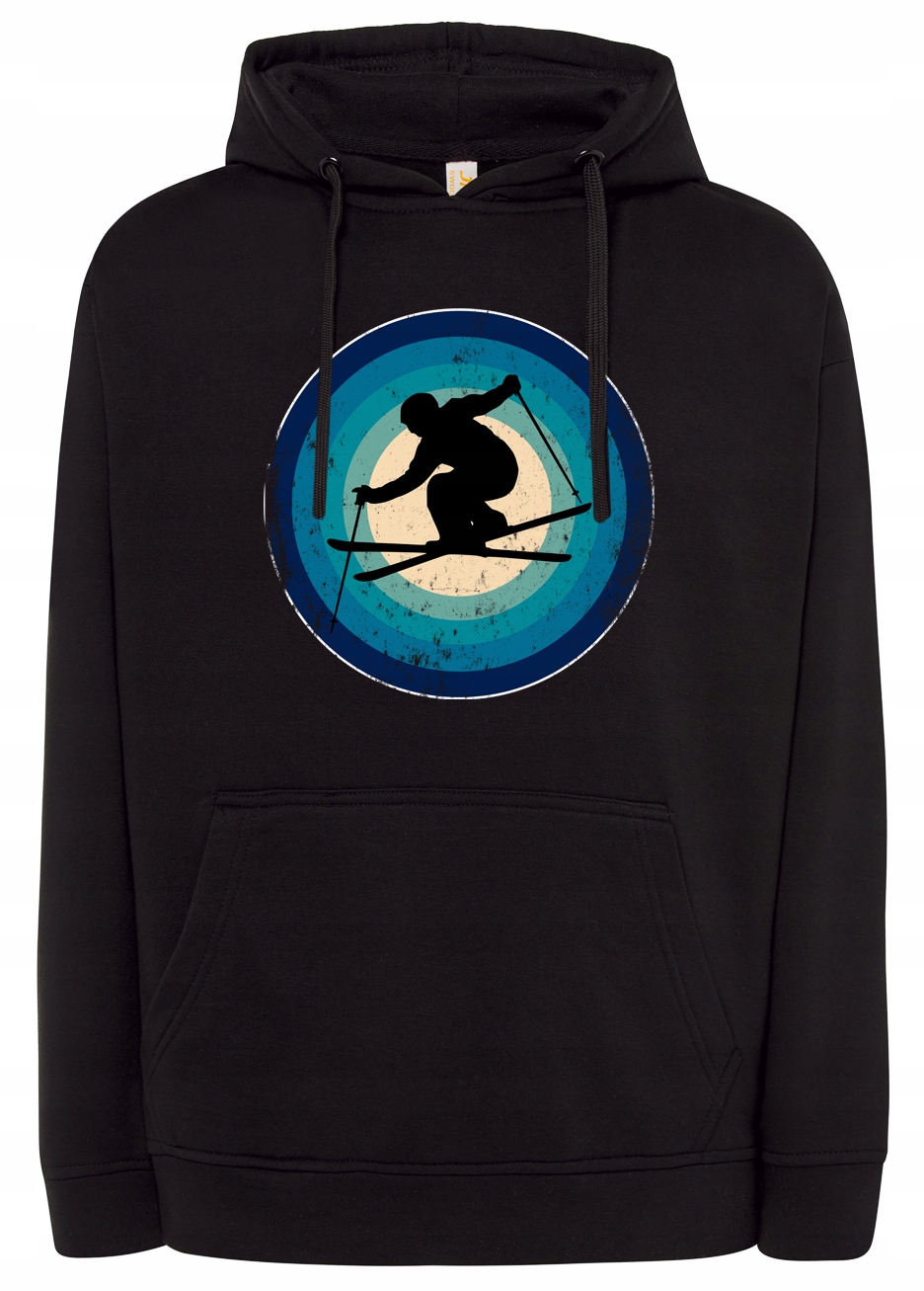 Pánská mikina s kapucí Ski Lyže Freeride Snow Powder 4XL