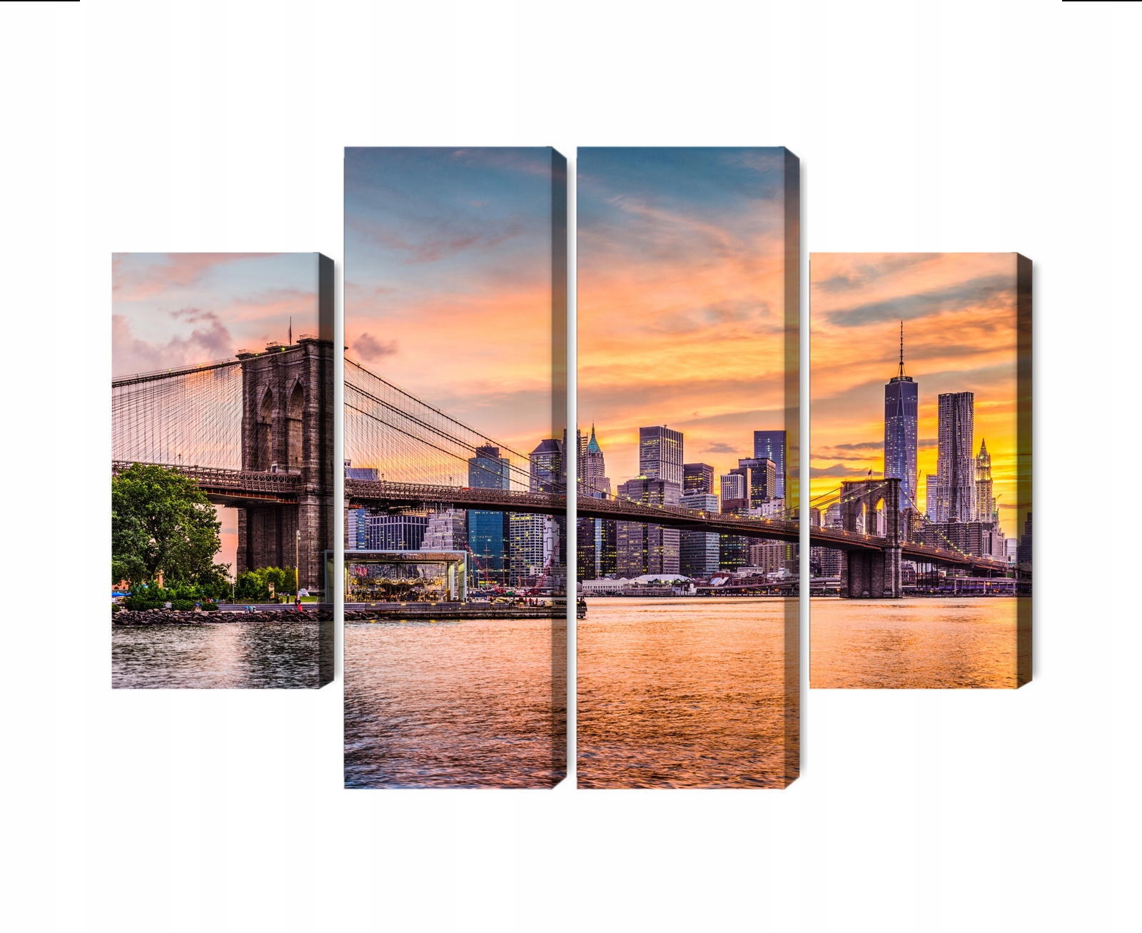 Viacdielny obraz Panoramatická krajina New Yorku Canvas 160x120