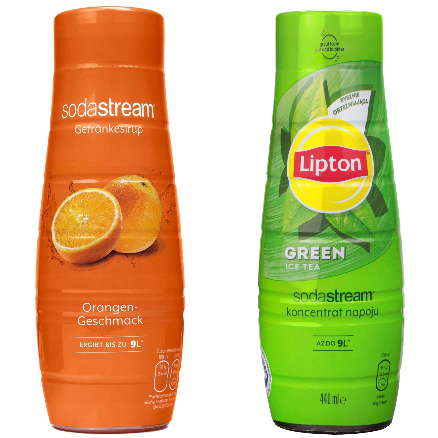 SYROPY SODASTREAM POMARAŃCZA LIPTON GREEN CYTRUSY