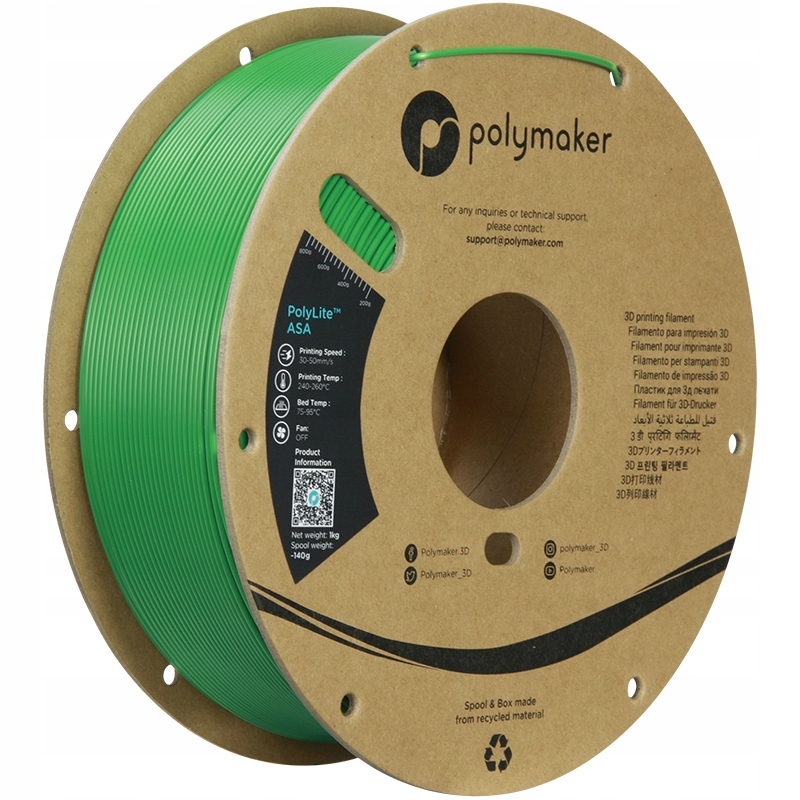 Polymaker PolyLite Asa Green 1.75mm 1kg