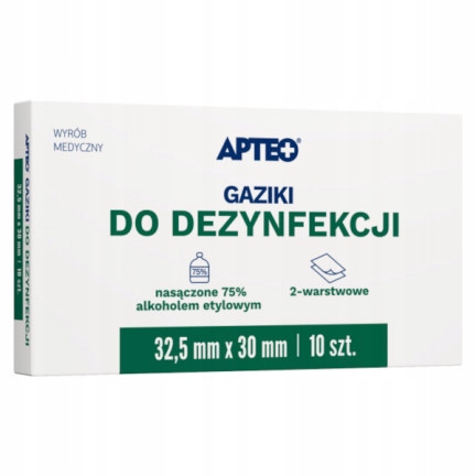

Gaziki Do Dezynfekcji Apteo, 10 sztuk